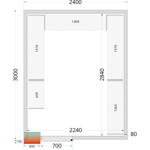 CRPF2430 Policový regálový modul sada | TEFCOLD