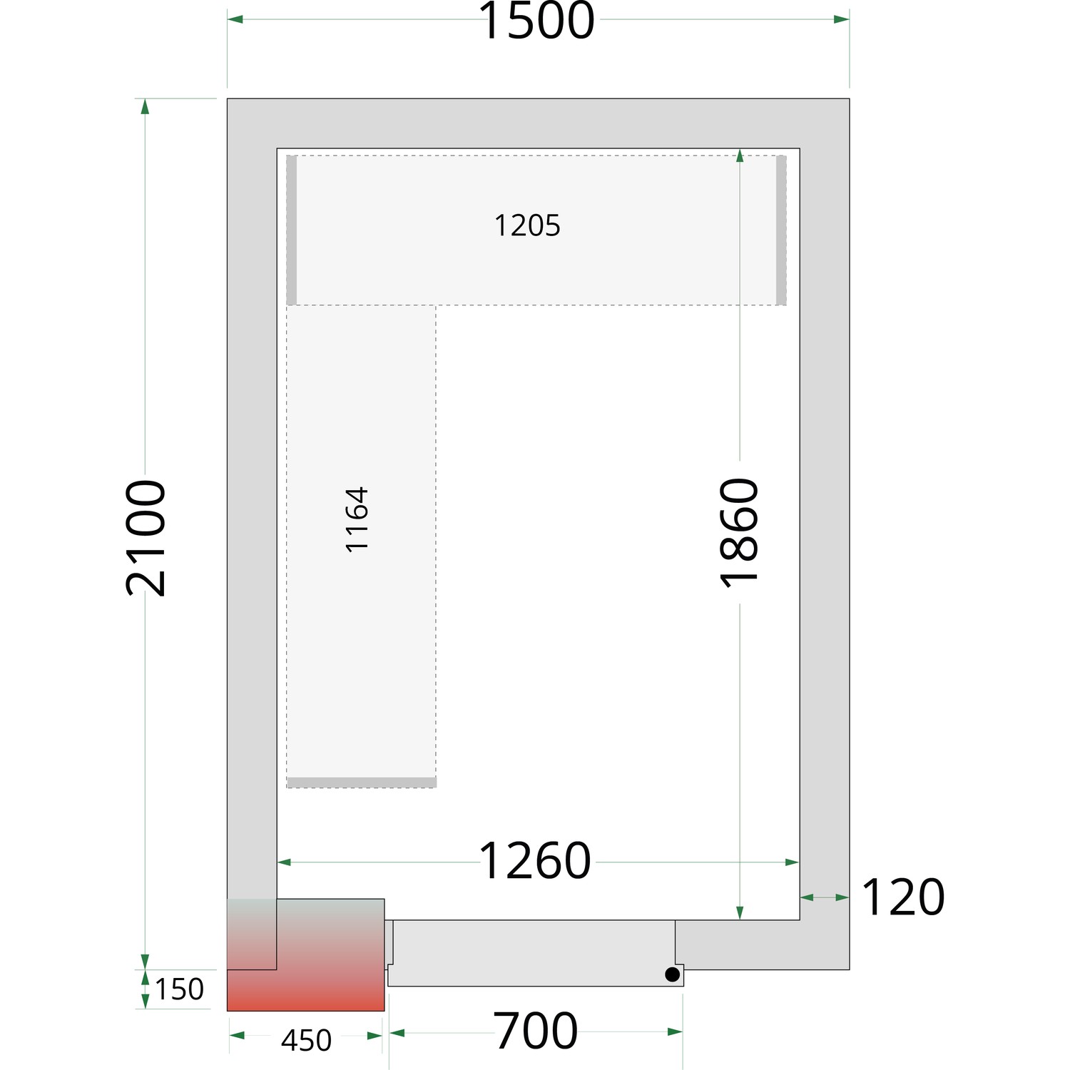 CRNF1521 Policový regálový modul sada | TEFCOLD
