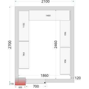 CRNF2127 Policový regálový modul sada | TEFCOLD