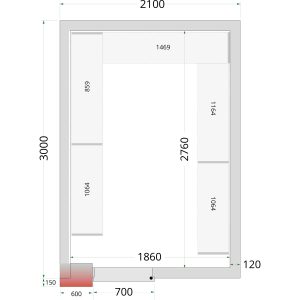 CRNF2130 Policový regálový modul sada | TEFCOLD
