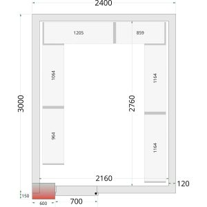 CRNF2430 Policový regálový modul sada | TEFCOLD