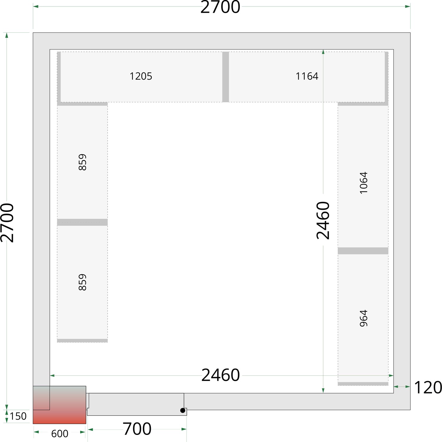 CRNF2727 Policový regálový modul sada | TEFCOLD