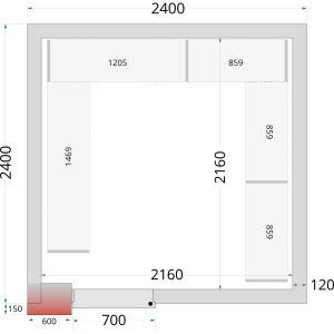 CRNF2424 Policový regálový modul sada | TEFCOLD
