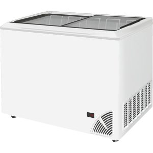 Pultová mraznička prosklené rovné víko ARO 401/2 White Edge | TEFCOLD