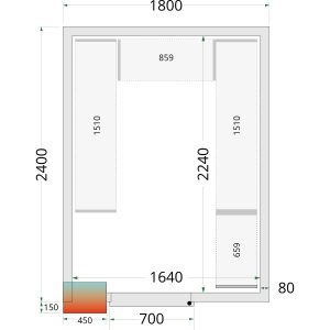 CRPF1824 Policový regálový modul sada | TEFCOLD