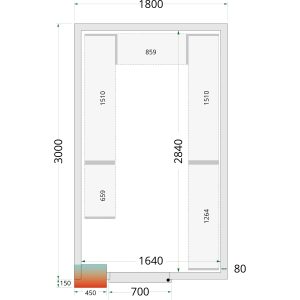 CRPF1830 Policový regálový modul sada | TEFCOLD
