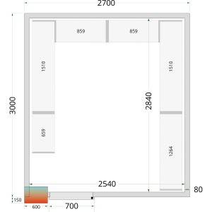 CRPF2730 Policový regálový modul sada | TEFCOLD