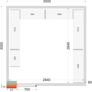 CRPF3030 Policový regálový modul sada | TEFCOLD