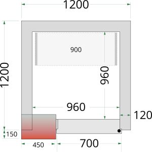 CRNF1212 / CRNF1215 Policový regálový modul sada | TEFCOLD