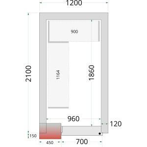 CRNF1221 Policový regálový modul sada | TEFCOLD