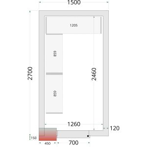 CRNF1527 Policový regálový modul sada | TEFCOLD