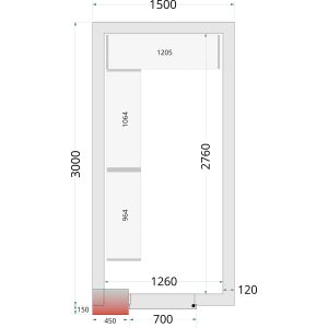 CRNF1530 Policový regálový modul sada | TEFCOLD