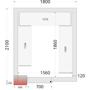 CRNF1821 Policový regálový modul sada | TEFCOLD