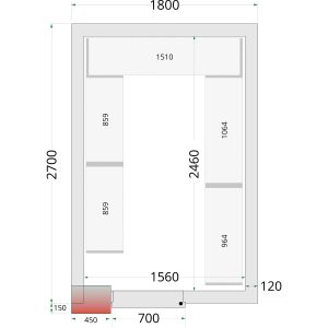 CRNF1827 Policový regálový modul sada | TEFCOLD