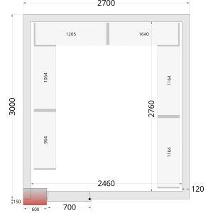 CRNF2730 Policový regálový modul sada | TEFCOLD