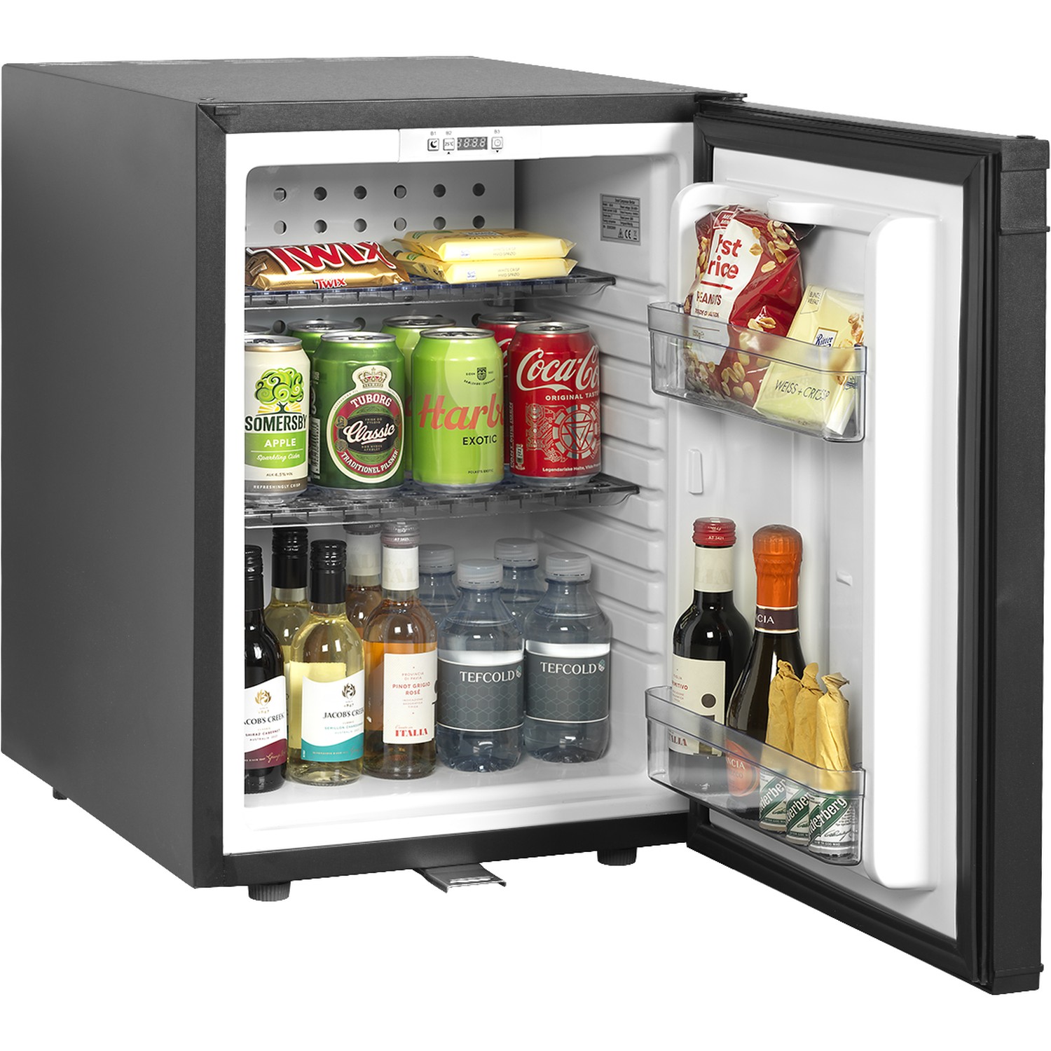 Minibar plné dveře, černé opláštění TM 45 C | TEFCOLD