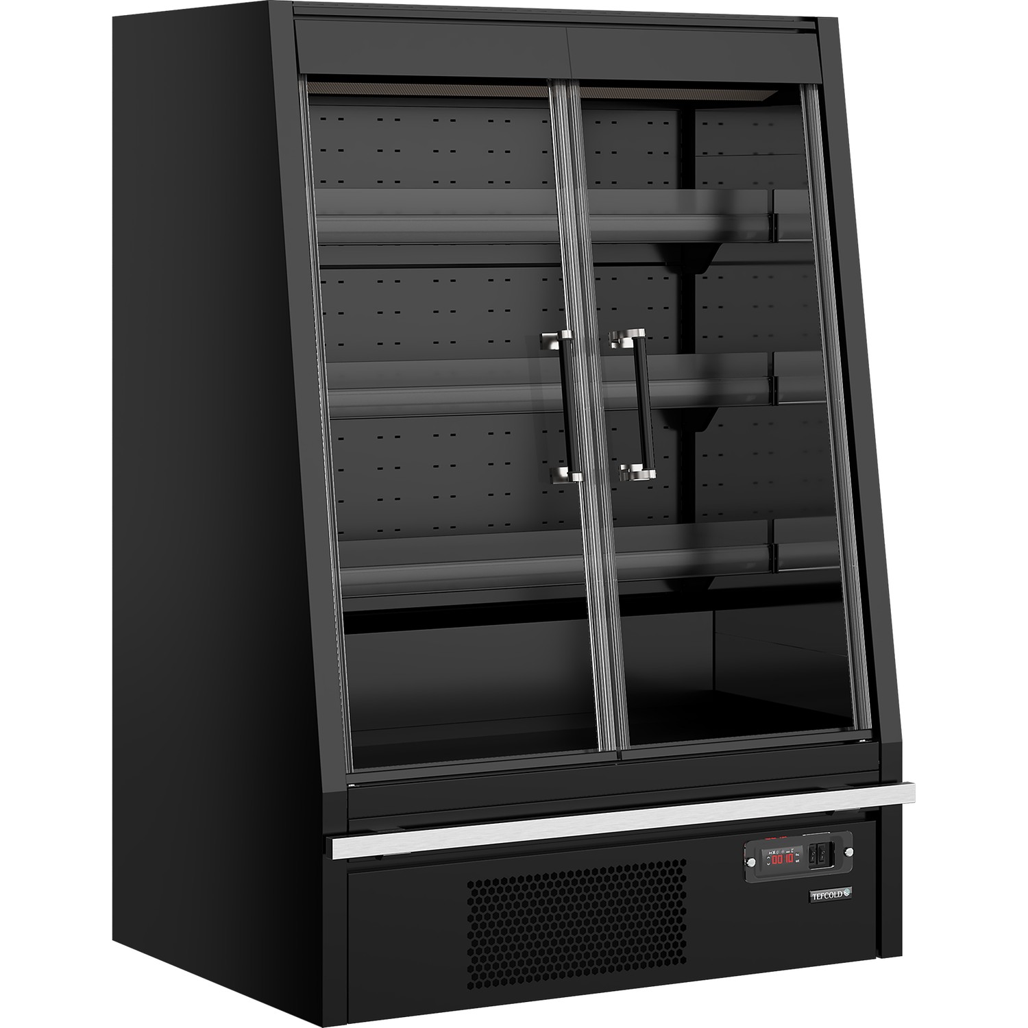 Chladicí vitrína přístěnná, kř. dveře Galaxy+ GPL10FGD Black | TEFCOLD