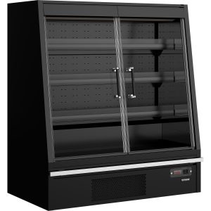 Chladicí vitrína přístěnná, kř. dveře Galaxy+ GPL14FGD Black | TEFCOLD