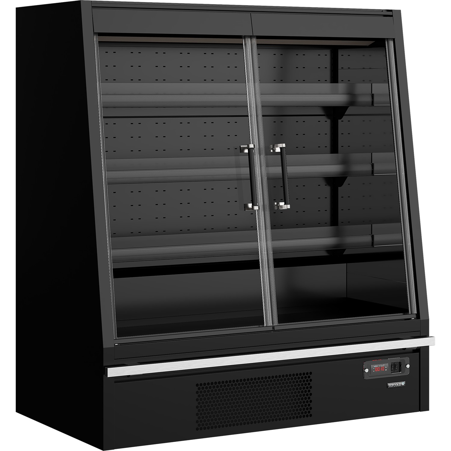 Chladicí vitrína přístěnná, kř. dveře Galaxy+ GPL14FGD Black | TEFCOLD