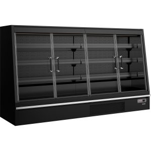 Chladicí vitrína přístěnná, kř. dveře Galaxy+ GPL26FGD Black | TEFCOLD