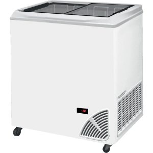 Pultová mraznička prosklené rovné víko ARO 201/2 White Edge | TEFCOLD