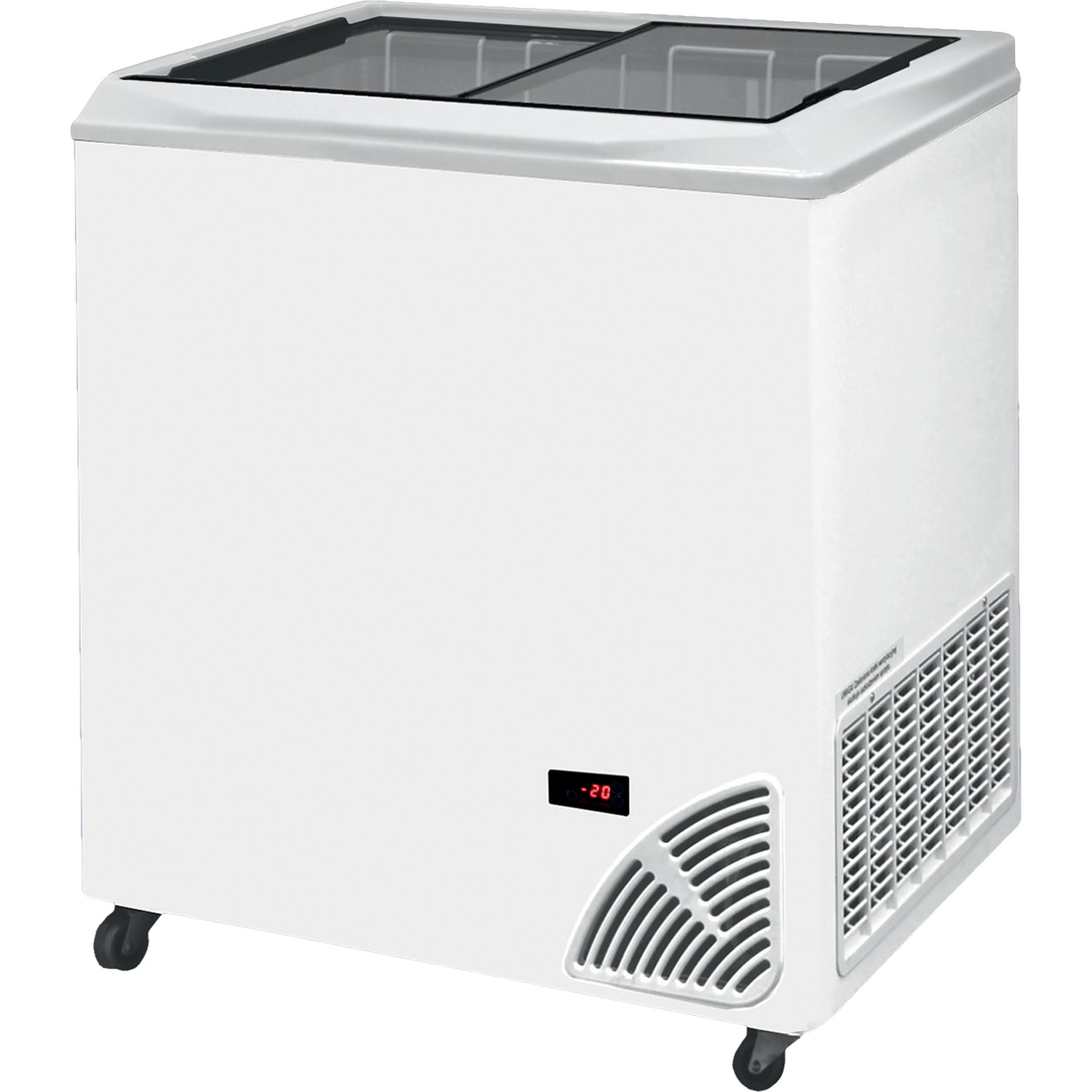 Pultová mraznička prosklené rovné víko ARO 201/2 White Edge | TEFCOLD