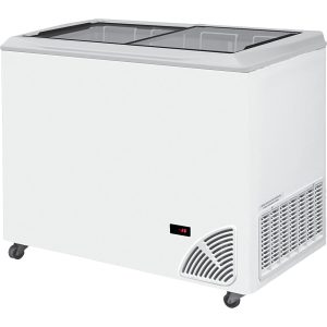 Pultová mraznička prosklené rovné víko ARO 301/2 White Edge | TEFCOLD
