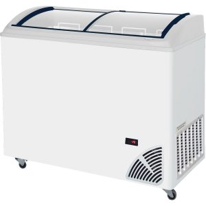 Pultová mraznička prosklené oblé víko ARO 306/2 White Edge | TEFCOLD
