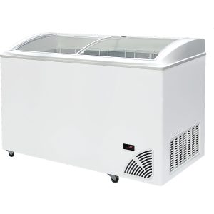 Pultová mraznička prosklené oblé víko ARO 506/2 White Edge | TEFCOLD