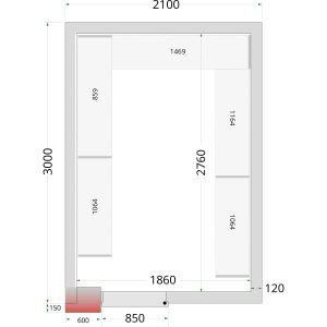 Panely ke stavebnicovým boxům 120 mm CR 210x300x220 WD | TEFCOLD