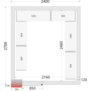 Panely ke stavebnicovým boxům 120 mm CR 240x270x220 WD | TEFCOLD