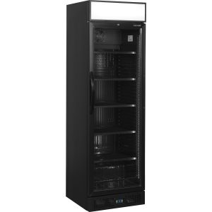 Chladicí skříň prosklené dveře CEV 435 CP BLACK | TEFCOLD