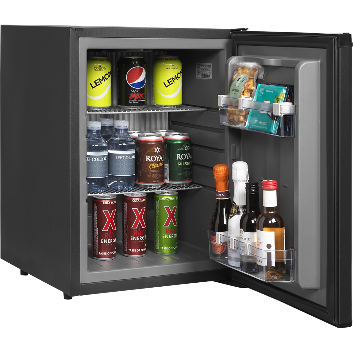 Minibar plné dveře, černé opláštění TM 44 | TEFCOLD