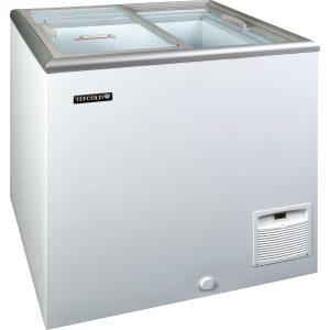 Pultová mraznička prosklené rovné víko IDA200-W1 | TEFCOLD