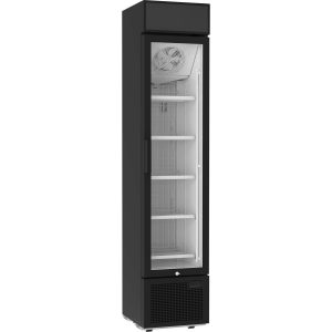 Úzká mrazicí skříň prosklené dveře FSF176VH B | TEFCOLD