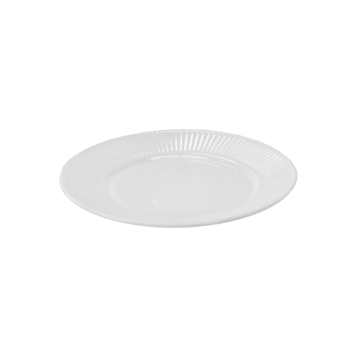 Jídelní sada bílých talířů s vroubkovaným okrajem, 18 ks