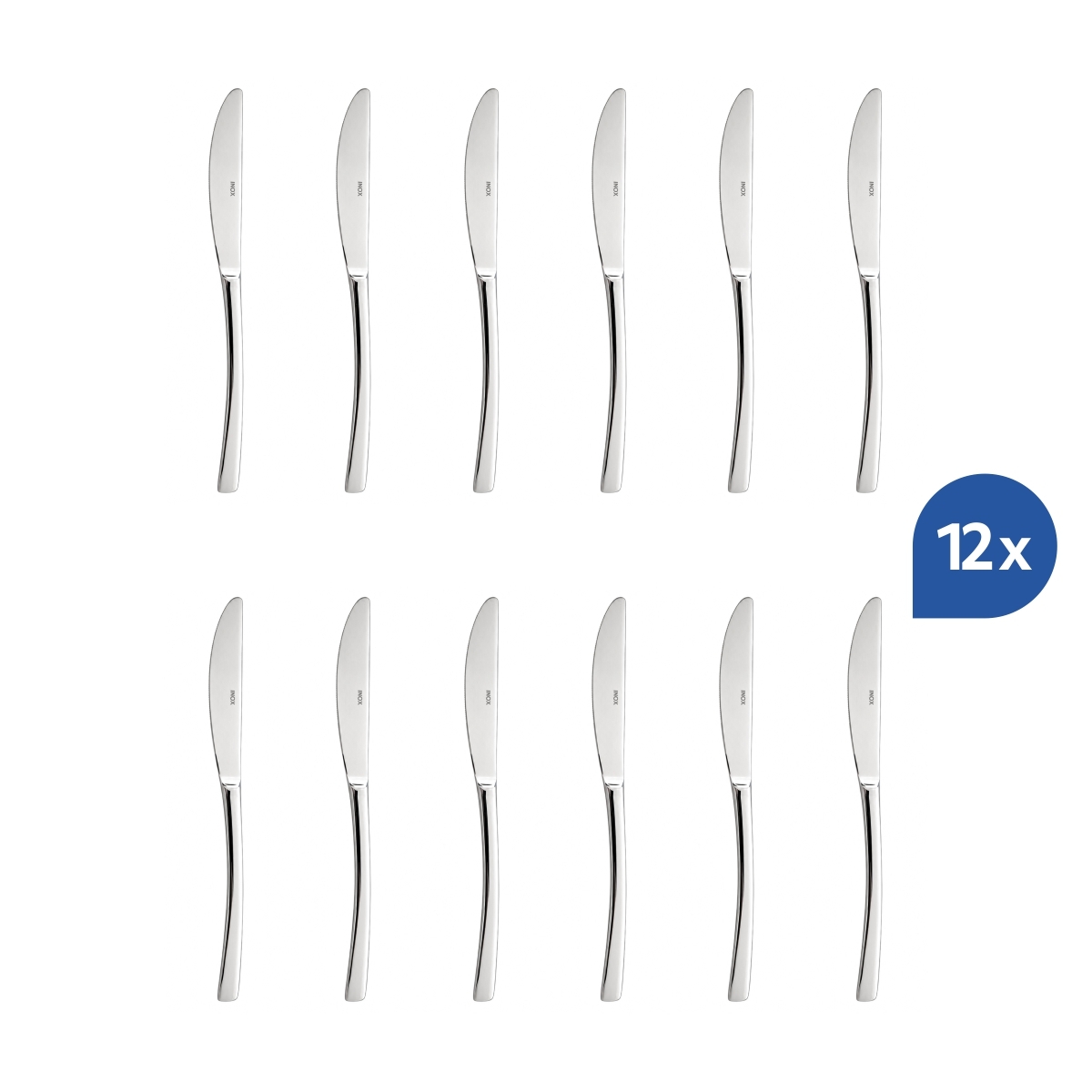 Dezertní nůž Nico 20 cm z nerezové oceli 18/10. Sada 12 kusů.