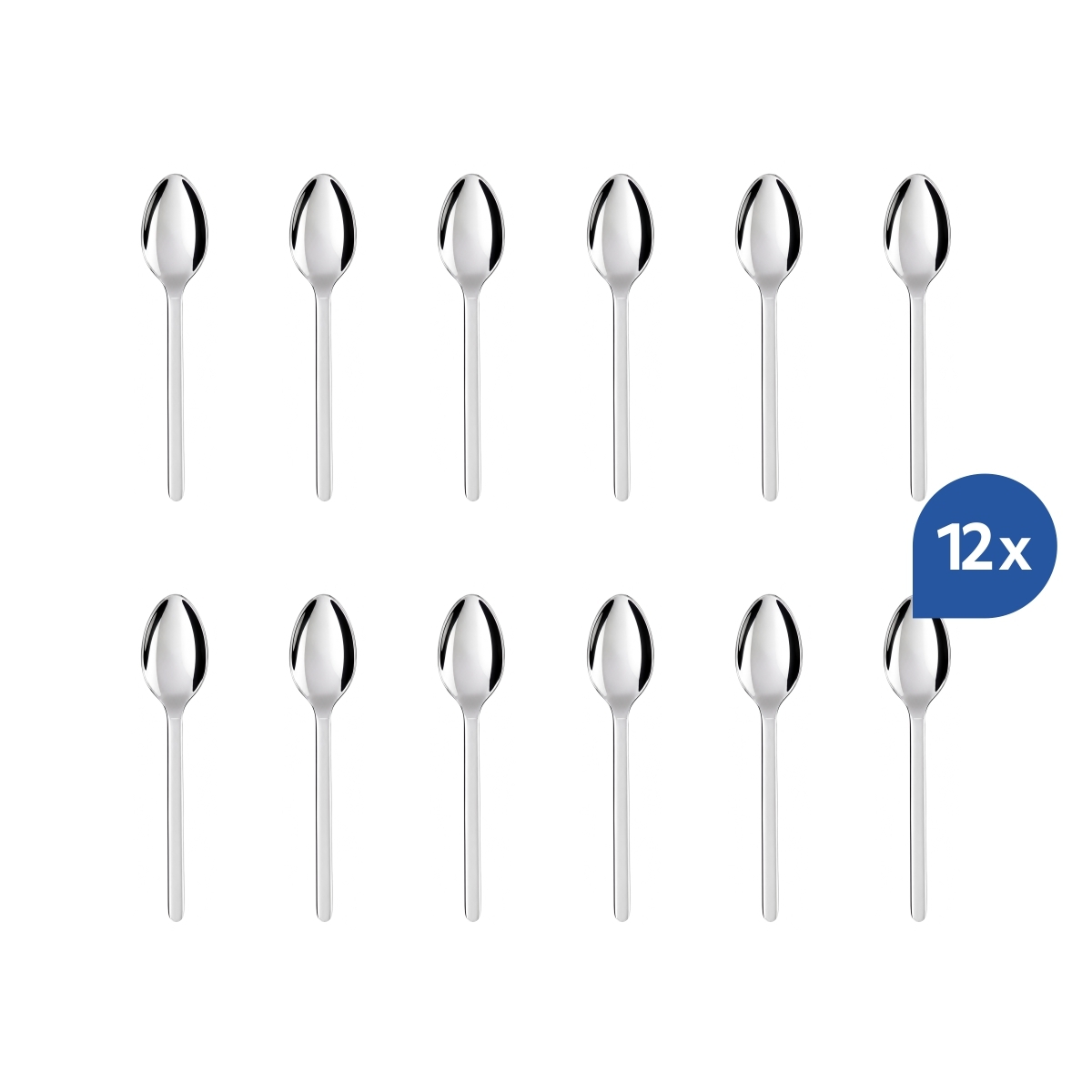 Elegantní kávová lžička Chiara 15,5 cm z nerezové oceli 18/10. Sada 12 kusů.