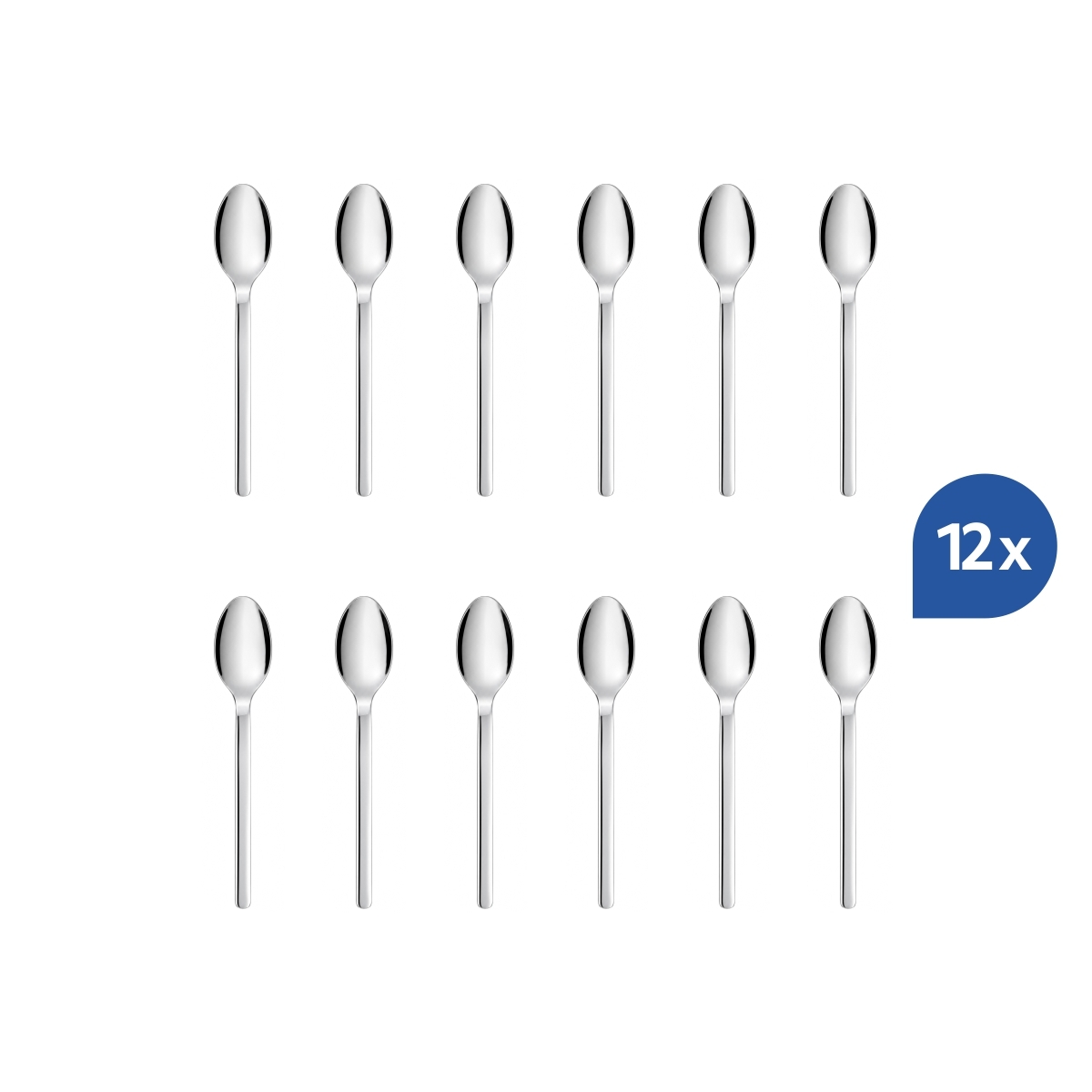 Elegantní moka lžička Chiara 11 cm z nerezové oceli 18/10. Sada 12 kusů.