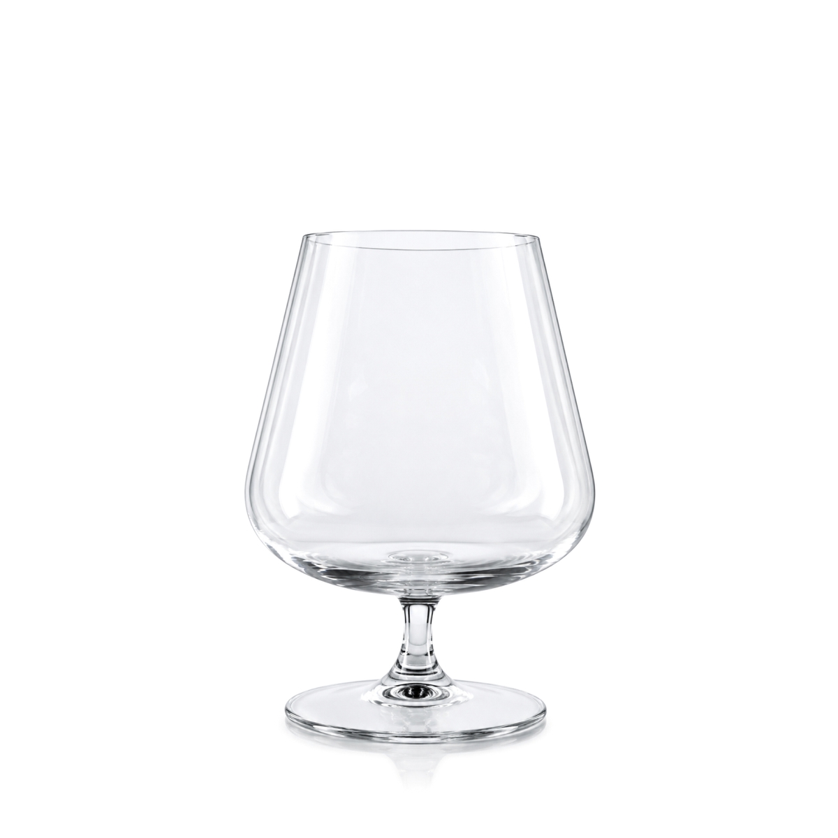 Elegantní sklenice na brandy z čirého odolného skla, objem 560 ml.