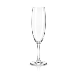 Vysoká, čirá sklenice na šampaňské Marta Horeca ze skla, elegantní tvar flétny.