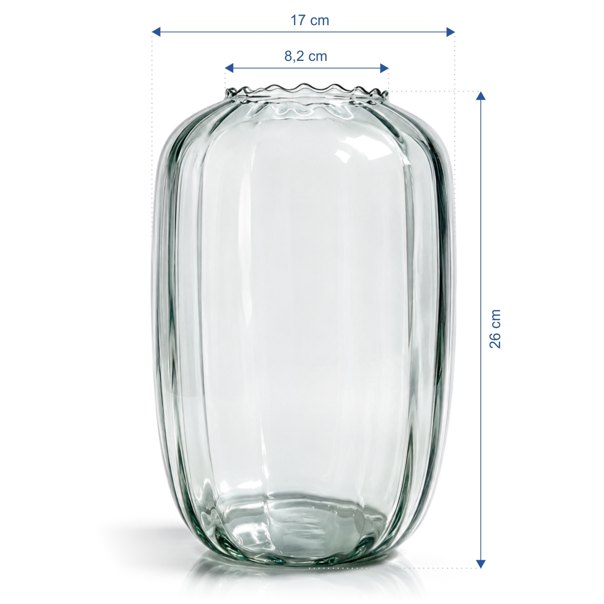 Gastrokitchen sklenena vaza na kvetiny 26cm (4)