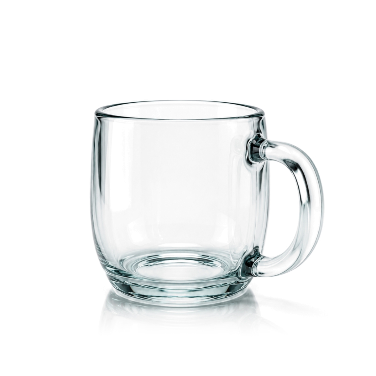 Průhledný skleněný hrnek 300 ml se skleněným uchem na kávu, čaj.