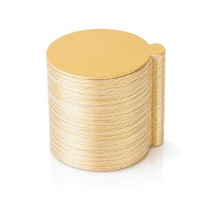 Zlaté kulaté kartonové podložky pod zákusky, průměr 9 cm, balení 100 kusů.