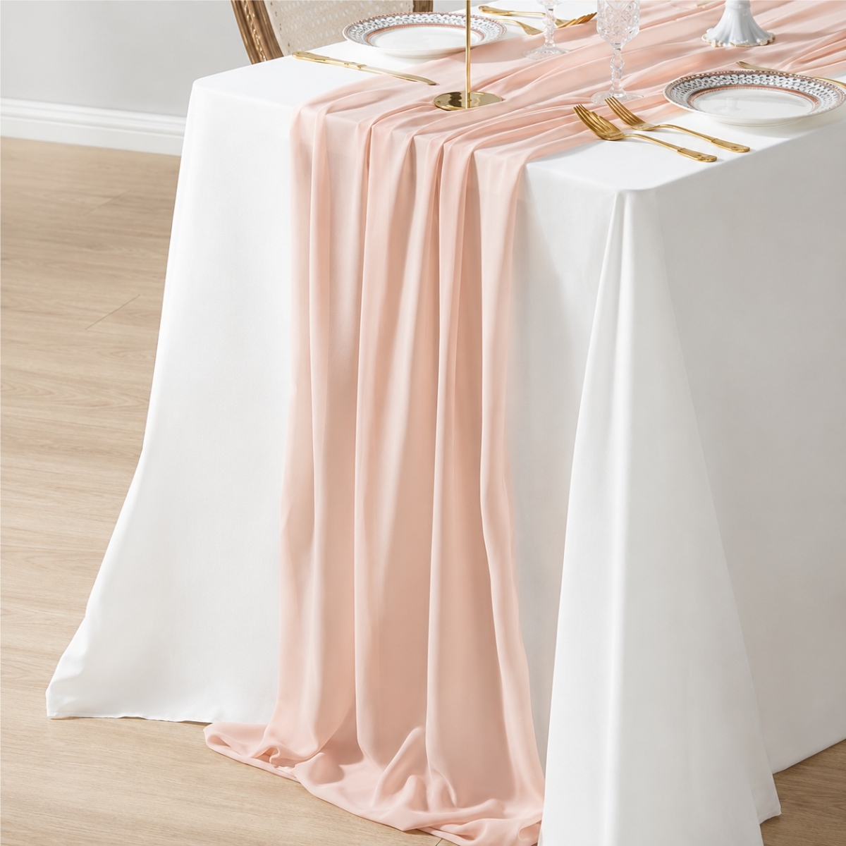gastrokitchen pudrove ruzovy behoun na stul 68 x 305 cm (3)