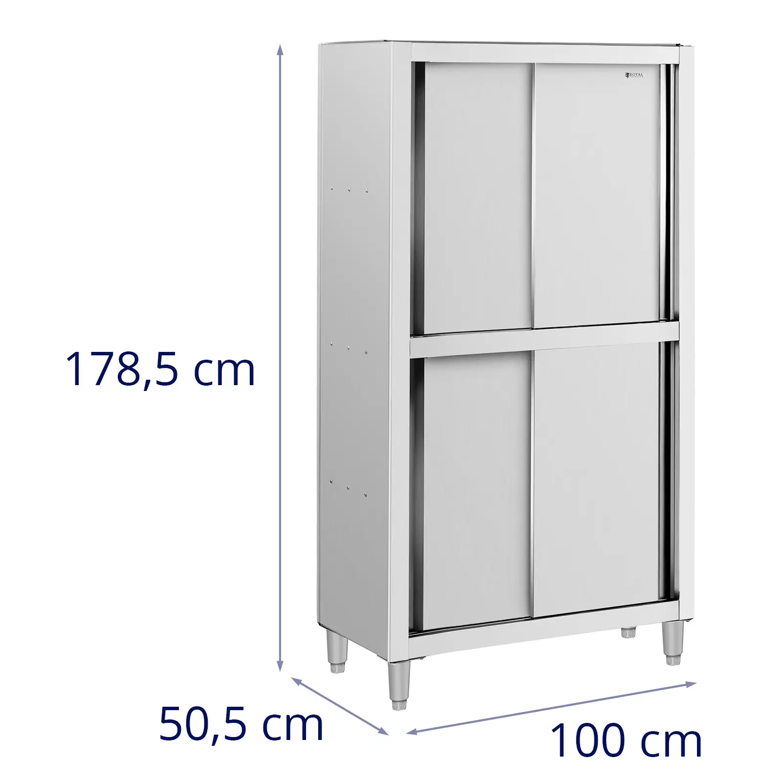 Kuchyňská nerezová skříň - 1000x500x1800 mm | RCDC-100
