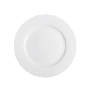 Bílý porcelánový dezertní talíř Bistro, kulatý, průměr 20,5 cm, vhodný do myčky.