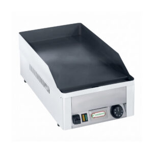 Stolní hladká elektrická grilovací deska Gastrokitchen z nerezové oceli s termostatem.